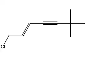 1-Chloro-6,6-dimethyl-5-hept-2-en-4-ino structure, CAS 126764-17-8