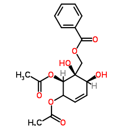 [(1S,2S,6R)-5,6-diacetyloxy-1,2-dihydroxy-1-cyclohex-3-enyl]methyl ben zoate structure, CAS 10-06-0