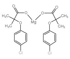 Magnesium clofibrate structure, CAS 14613-30-0