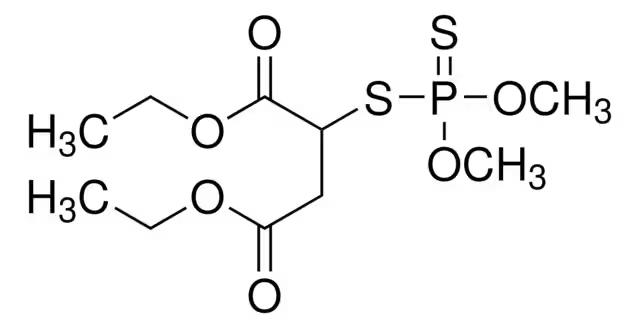 Malathion structure, CAS 121-75-5