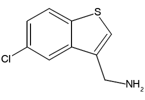 (5-Chloro-1-benzothiophen-3-yl)methylamine structure, CAS 71625-90-6