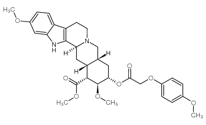 Mefeserpine structure, CAS 3735-85-1