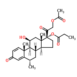 Methylprednisolone aceponate structure, CAS 86401-95-8