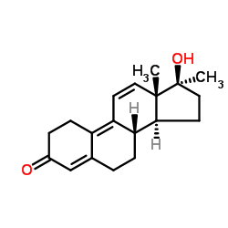 Methyltrienolone structure, CAS 965-93-5