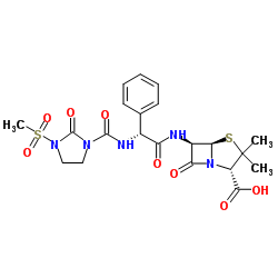Mezlocillin sodium structure, CAS 59798-30-0