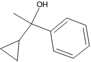 1-Cyclopropyl-1-phenylethanol structure, CAS 5558-04-3