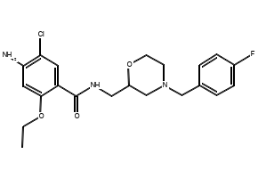 Mosapride structure, CAS 112885-41-3