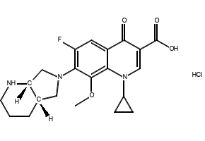 Moxifloxacin hydrochloride structure, CAS 186826-86-8
