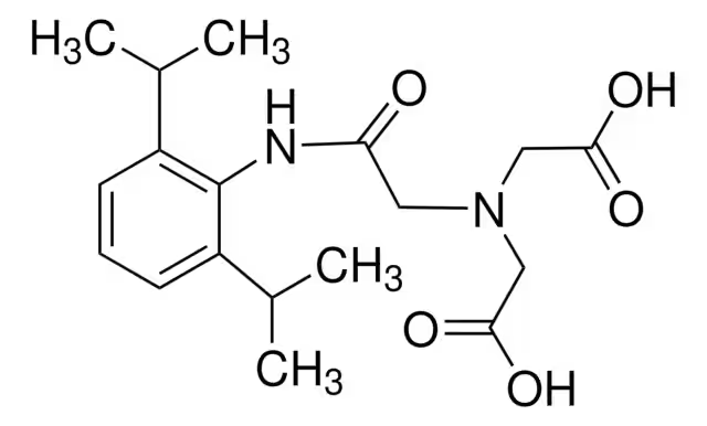 N-(2,6-dimethylphenylcarbamoylmethyl)iminodiacetic acid structure, CAS 59160-29-1
