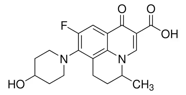 Nadifloxacin structure, CAS 124858-35-1