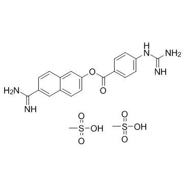 Nafamostat mesylate structure, CAS 82956-11-4