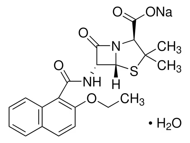 Nafcillin structure, CAS 985-16-0