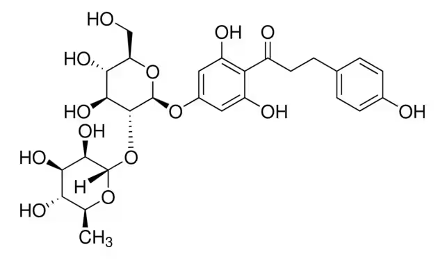 Naringin dihydrochalcone structure, CAS 18916-17-1