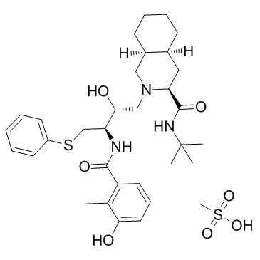 Nelfinavir mesylate structure, CAS 159989-65-8