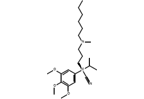 Nexopamil structure, CAS 136033-49-3