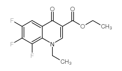 1-Ethyl-6,7,8-trifluoro-1,4-dihydro-4-oxo-3-quinolinecarboxylic acid ethyl ester structure, CAS 100501-62-0
