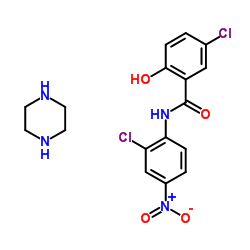 Niclosamide piperazine salt structure, CAS 34892-17-6