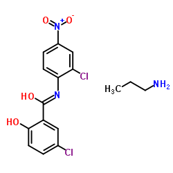 Niclosamidel; Niclosamide ethanolamine salt structure, CAS 1420-04-8