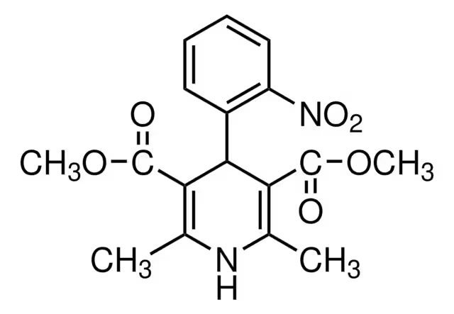 Nifedipine structure, CAS 21829-25-4