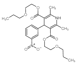Niludipine structure, CAS 22609-73-0