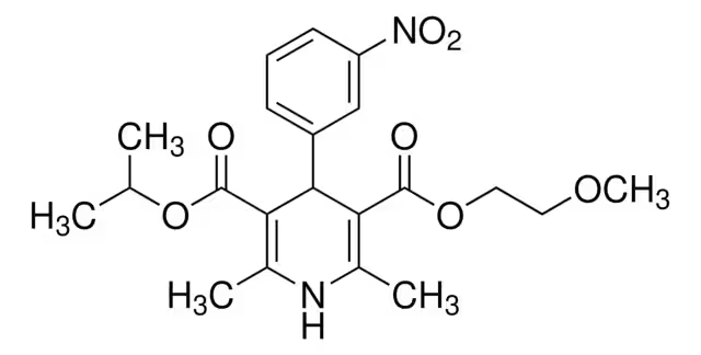Nimodipine structure, CAS 66085-59-4