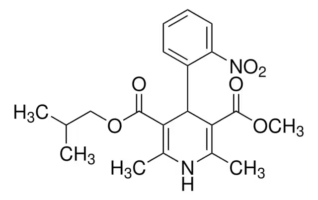 Nisoldipine structure, CAS 63675-72-9