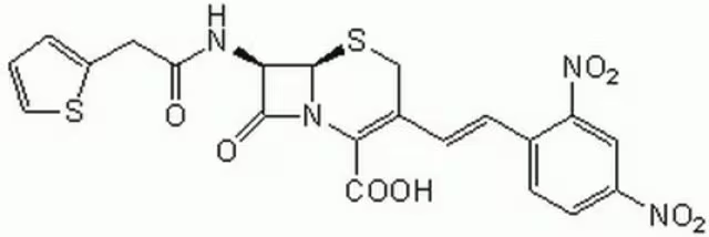 Nitrocefin structure, CAS 41906-86-9