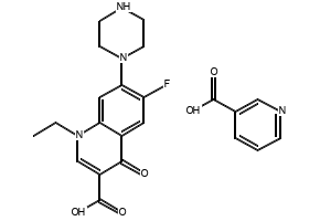 Norfloxacin nicotinate structure, CAS 118803-81-9