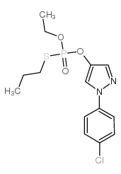O-[1-(4-Chlorophenyl)-1H-pyrazol-4-yl] O-ethyl S-propyl phosphorothioate; Pyraclofos structure, CAS 77458-01-6