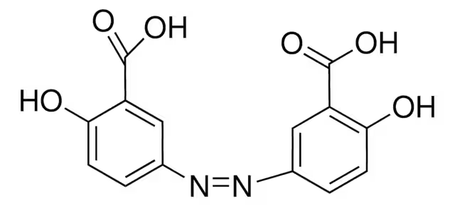 Olsalazine structure, CAS 15722-48-2