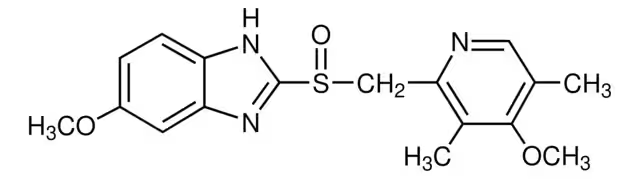 Omerprazole structure, CAS 73590-58-6