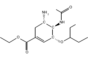 Oseltamivir structure, CAS 196618-13-0