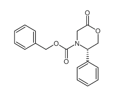 (5S)-3,4,5,6-Tetrahydro-5-phenyl-N-(benzyloxycarbonyl)-4(H)-1,4-oxazin-2-one structure, CAS 147700-91-2