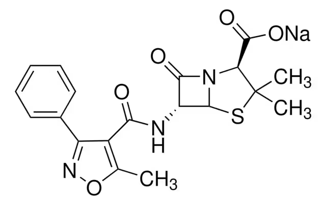 Oxacillin sodium structure, CAS 1173-88-2