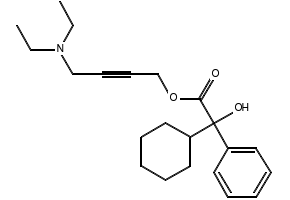 Oxybutynin structure, CAS 5633-20-5