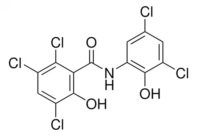 Oxyclozanide structure, CAS 2277-92-1