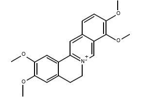 Palmatine structure, CAS 3486-67-7