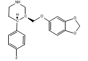 Paroxetine structure, CAS 61869-08-7