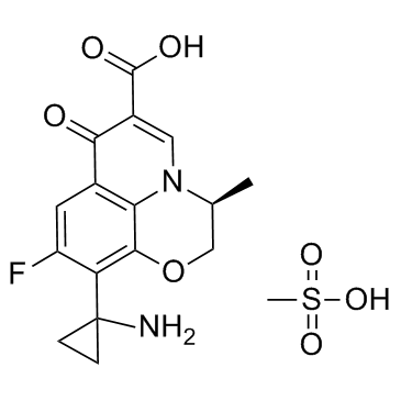 Pazufloxacin mesilate structure, CAS 163680-77-1