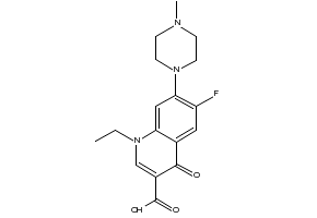 Pefloxacin structure, CAS 70458-92-3