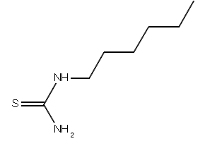 1-Hexyl-2-thiourea structure, CAS 21071-27-2