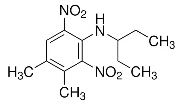 Pendimethalin structure, CAS 40487-42-1