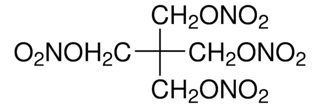 Pentaerythritol tetranitrate structure, CAS 78-11-5