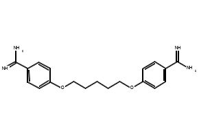 Pentamidine structure, CAS 100-33-4