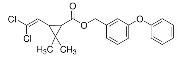 Permethrin structure, CAS 52645-53-1