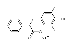 Pheniodol sodium structure, CAS 7009-60-1