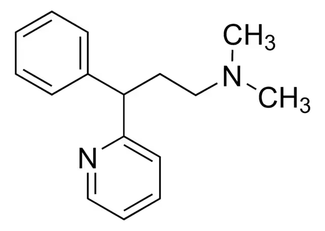 Pheniramine structure, CAS 86-21-5