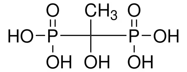 1-Hydroxyethylidene-1,1-diphosphonic acid structure, CAS 2809-21-4