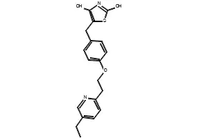Pioglitazone structure, CAS 111025-46-8