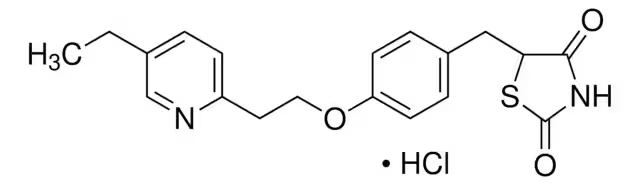 Pioglitazone hydrochloride structure, CAS 112529-15-4